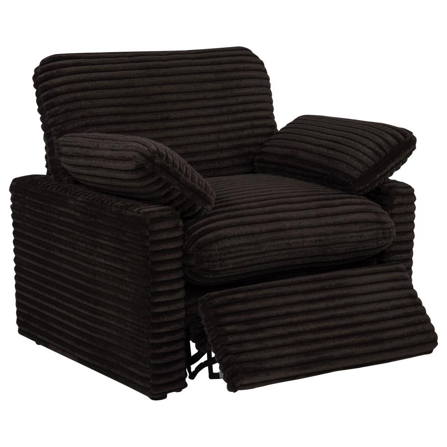 Collins Upholstered Power Recliner Chair Chocolate Brown