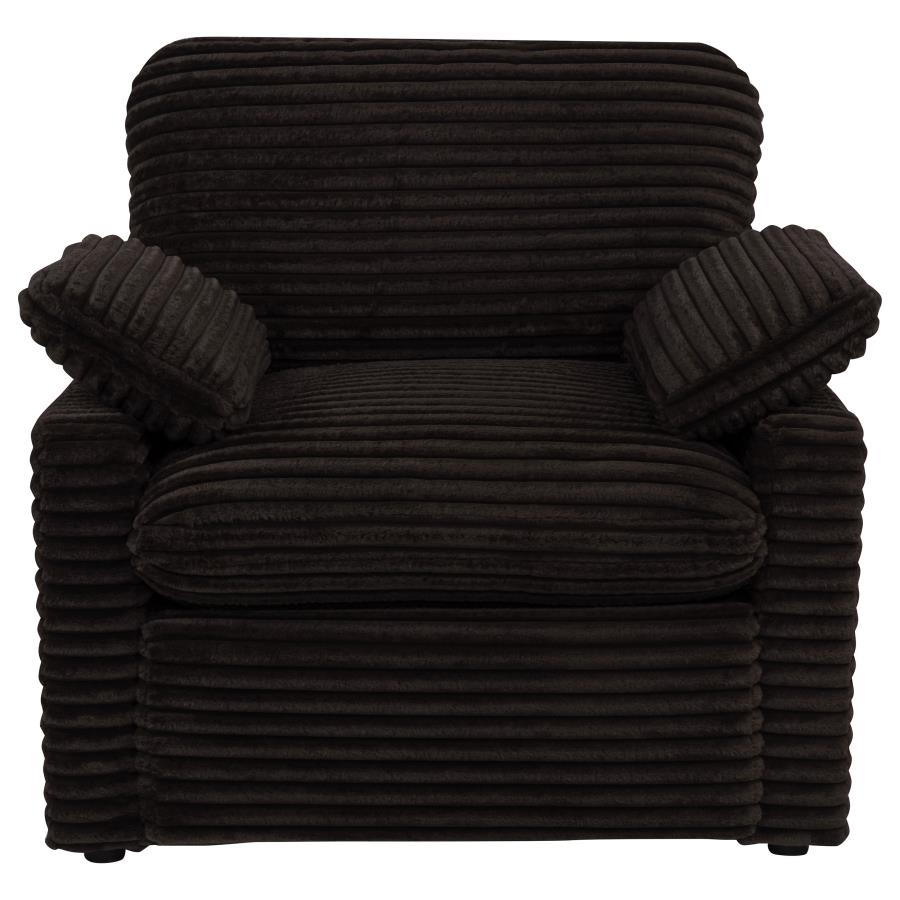 Collins Upholstered Power Recliner Chair Chocolate Brown