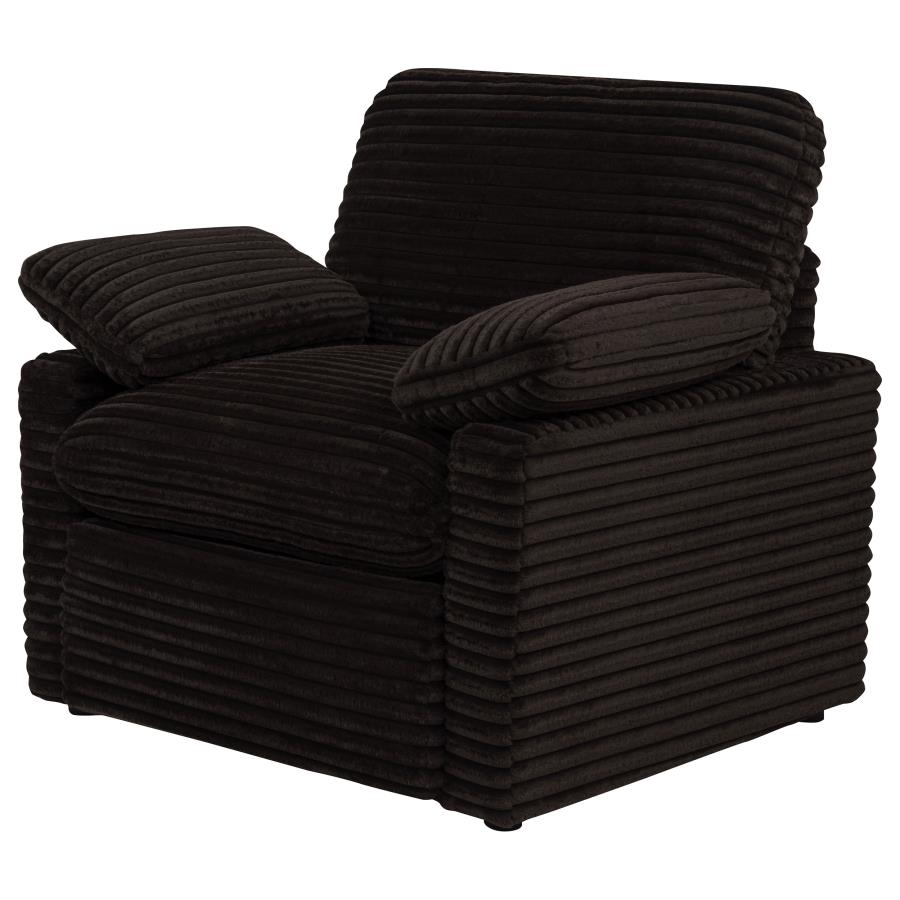 Collins Upholstered Power Recliner Chair Chocolate Brown