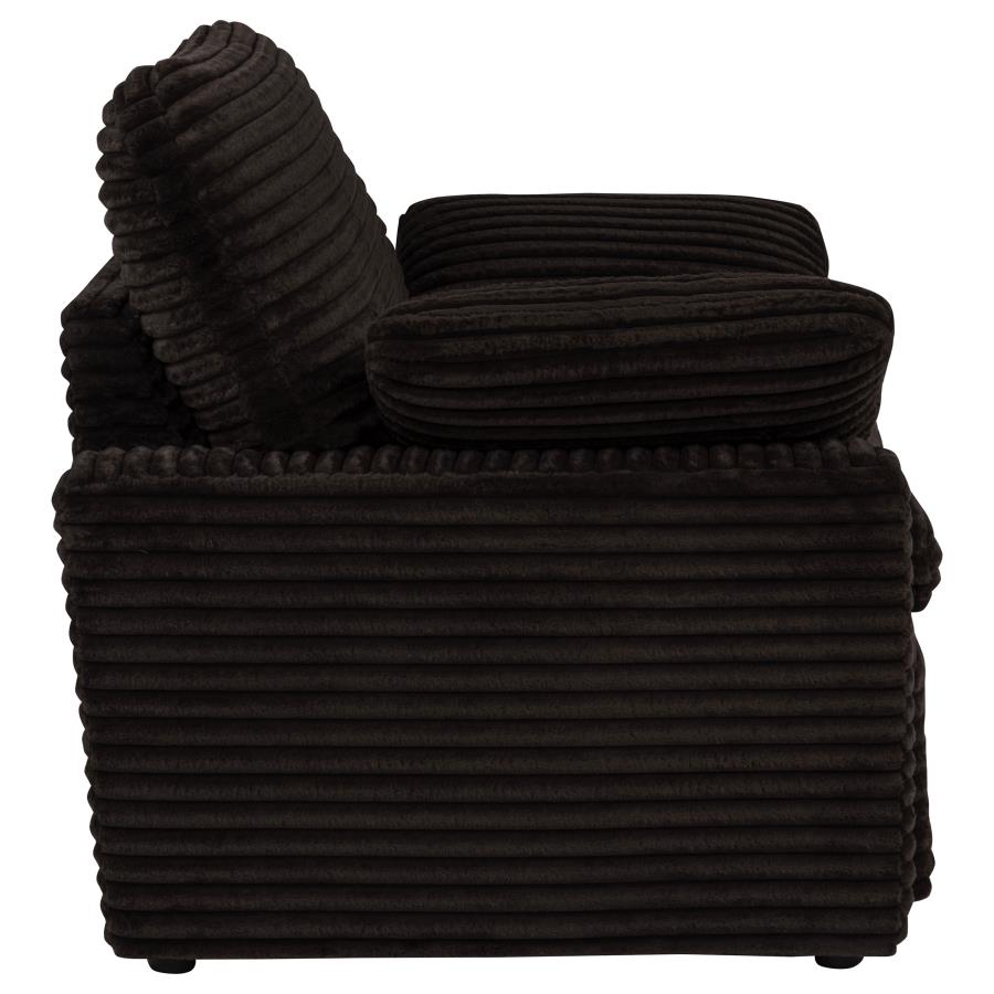 Collins Upholstered Power Recliner Chair Chocolate Brown