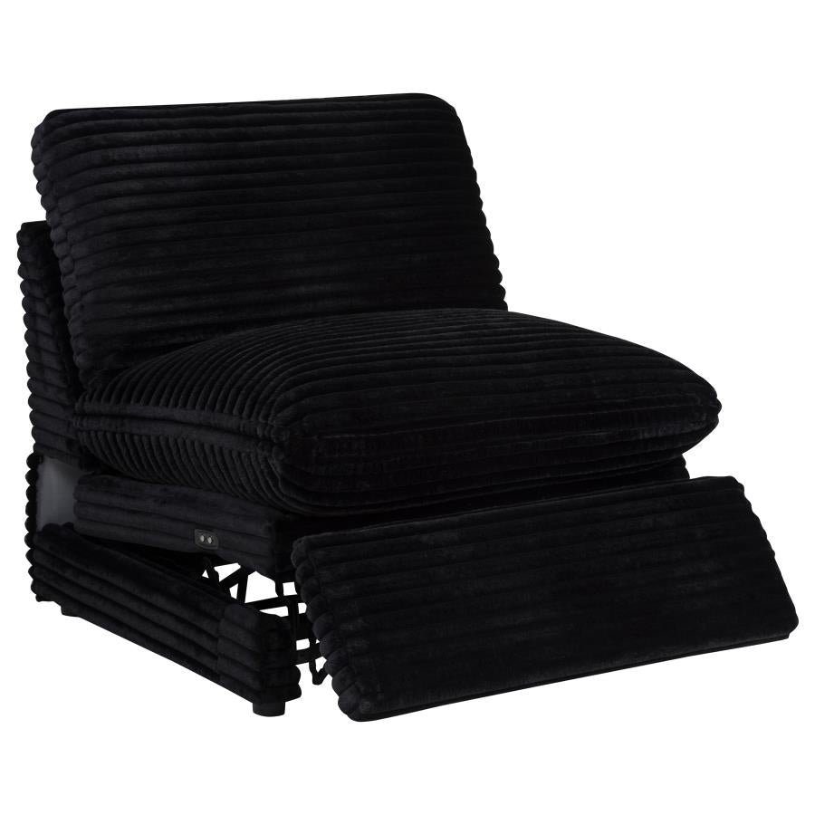 Collins Modular Power Armless Recliner Black