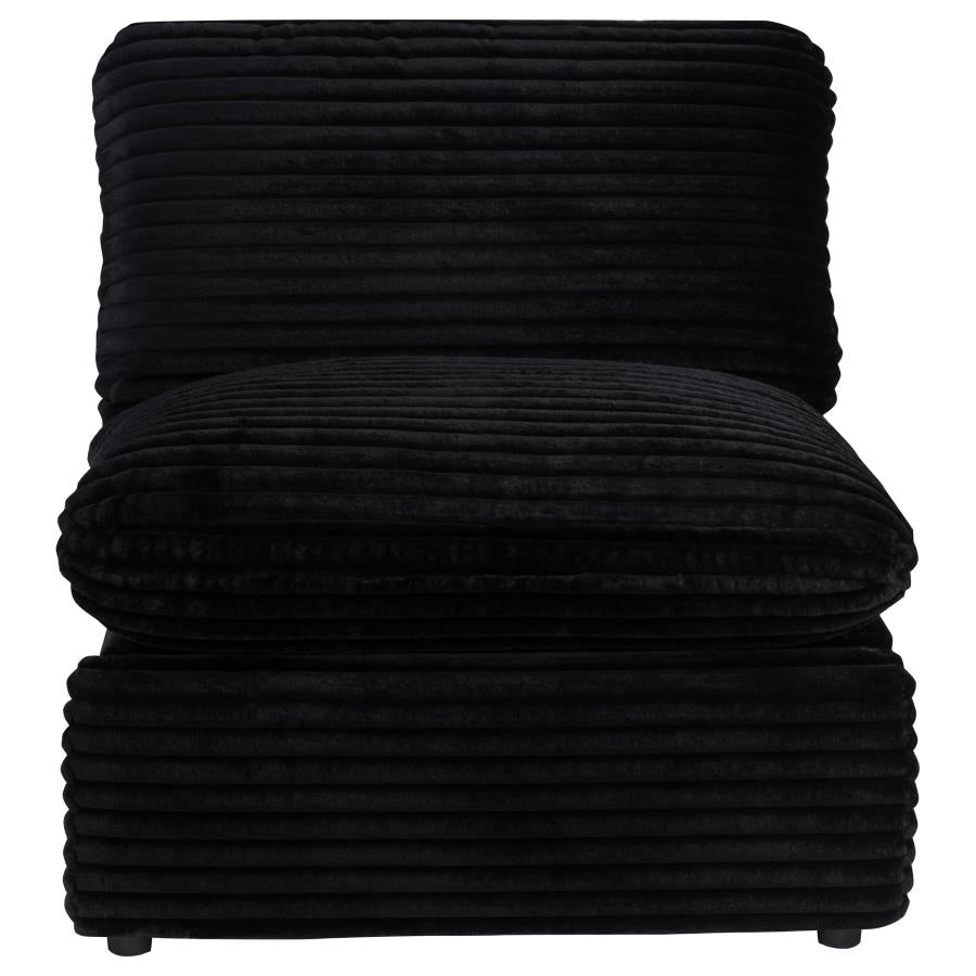 Collins Modular Power Armless Recliner Black