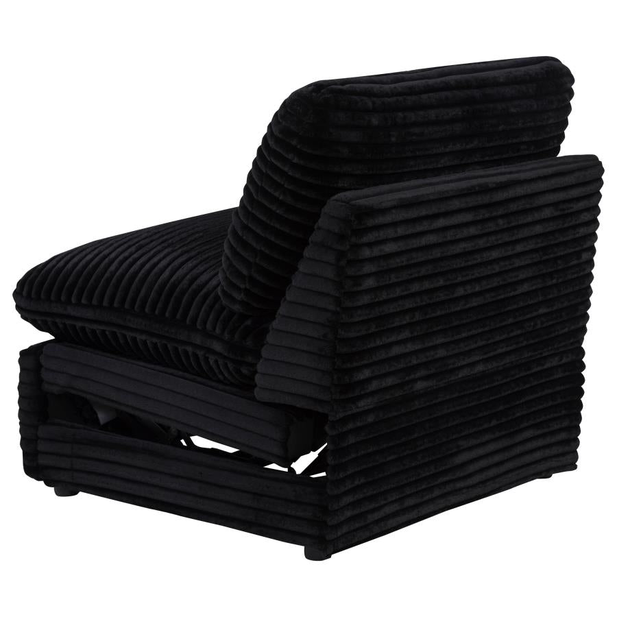 Collins Modular Power Armless Recliner Black