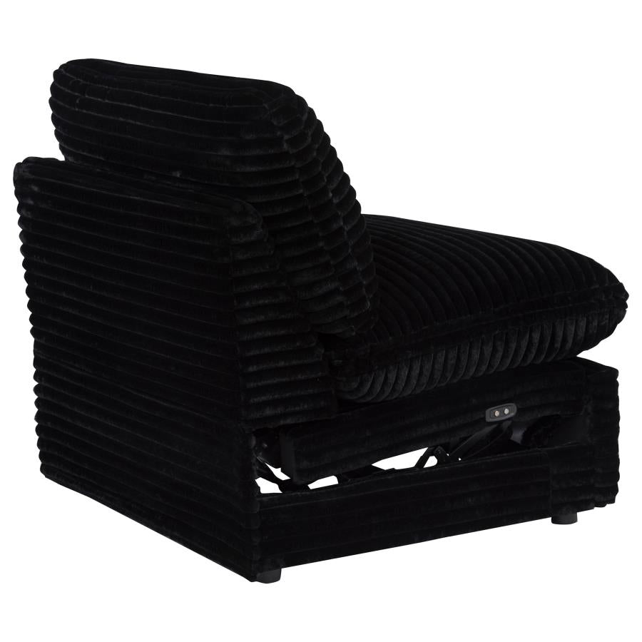 Collins Modular Power Armless Recliner Black
