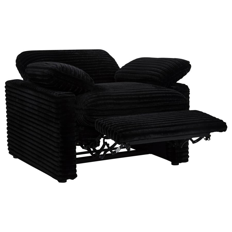 Collins Upholstered Power Recliner Chair Black