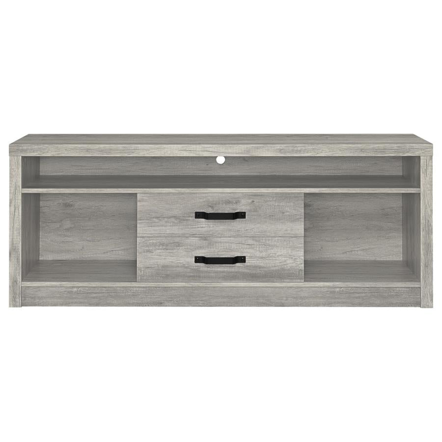 Burke 3-piece 59-inch TV Entertainment Center Grey Driftwood