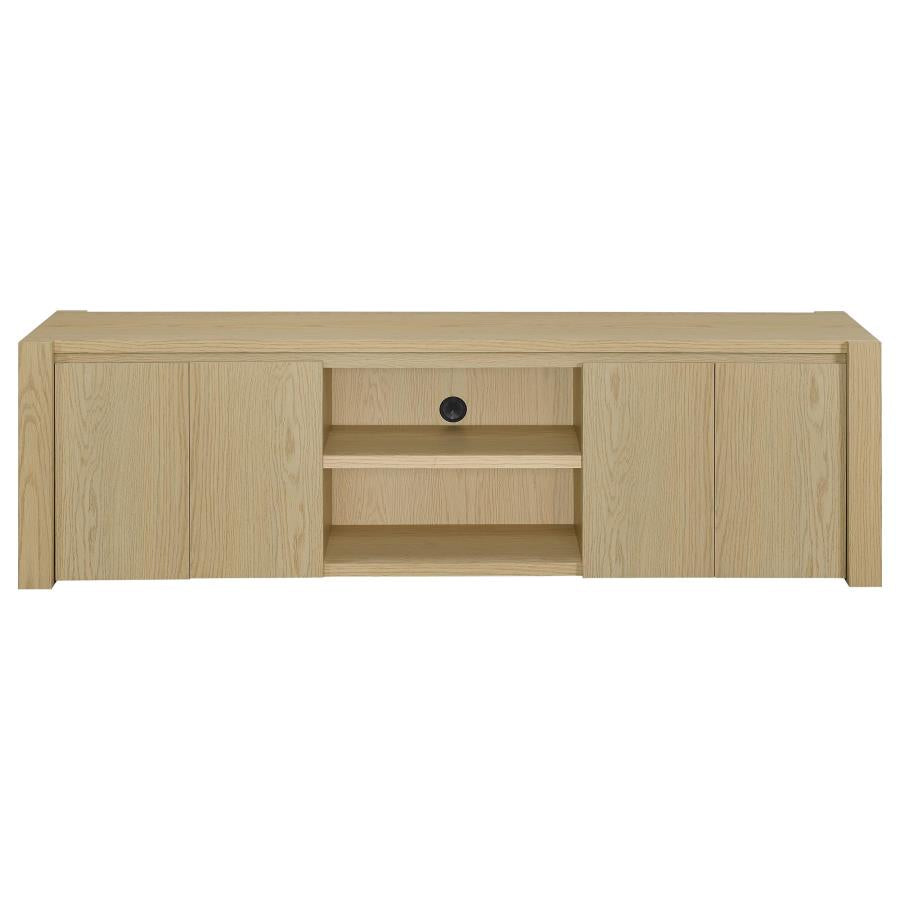 Laurelton 78-inch 4-door TV Stand Media Console Light Oak