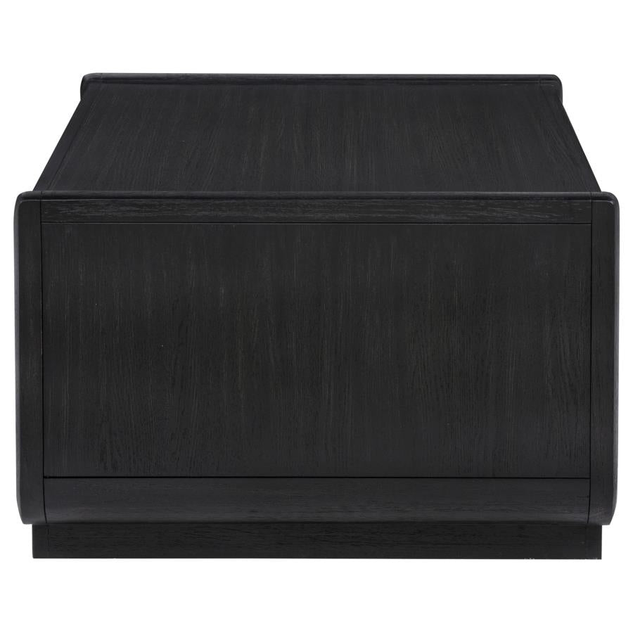 Leandro 2-piece Wood Coffee and End Table Set Burnished Black