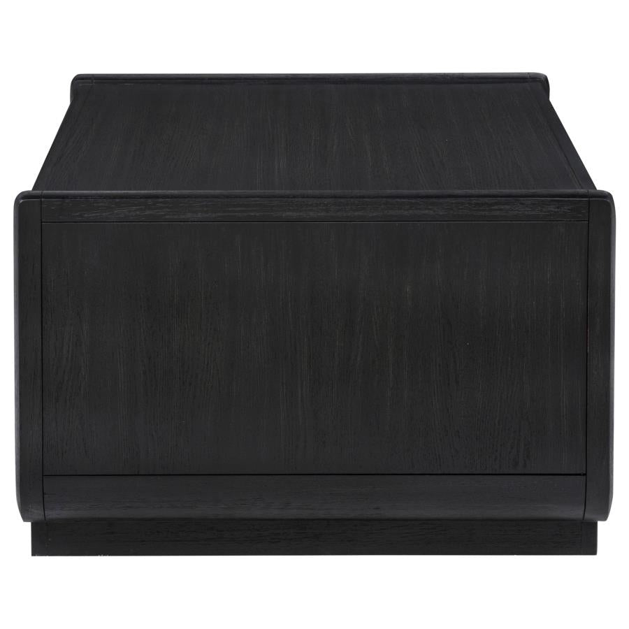 Leandro 2-drawer Wood Cocktail Coffee Table Burnished Black
