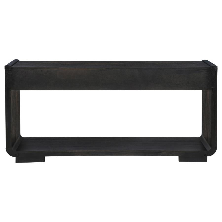 Leandro 2-drawer Entryway Sofa Console Table Burnished Black