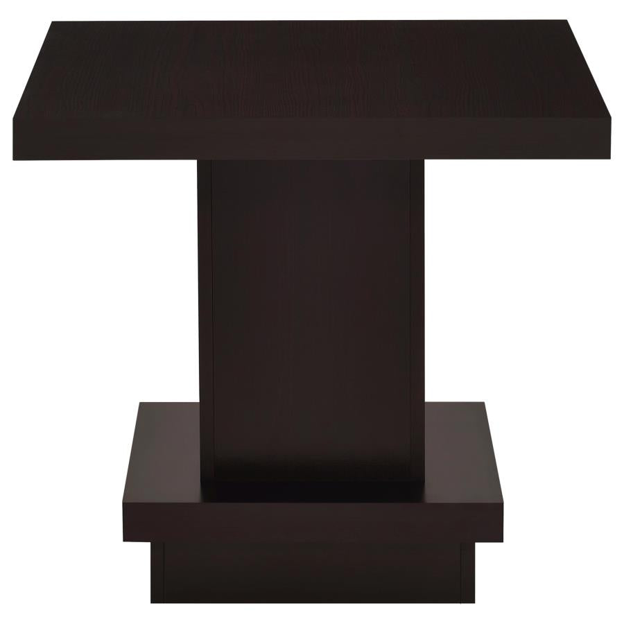 Reston 2-piece Square Coffee and End Table Set Cappuccino