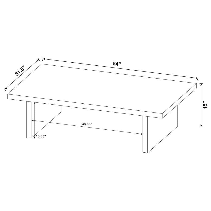 Max 3-piece Rectangular Coffee and End Table Set Black