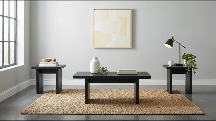 Decker Square Occasional Side End Table Black
