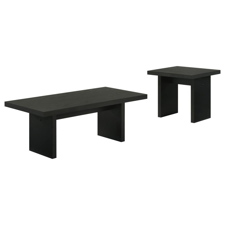Decker 2-piece Coffee and End Table Set Black