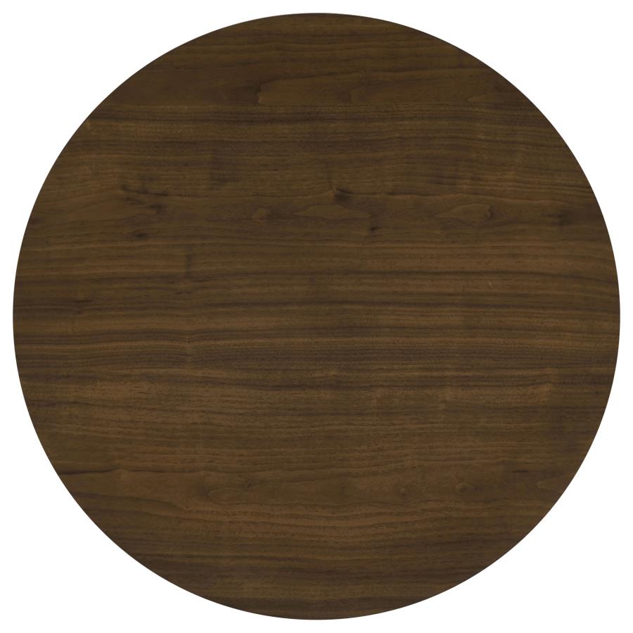 Hamlyn 2-piece Round Fluted Coffee and End Table Set Walnut