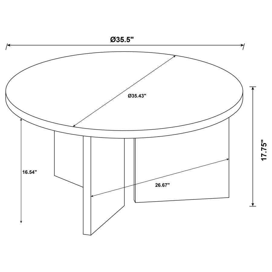 Aragon 2-Piece Round Coffee and End Table Set Dark Rustic Mango
