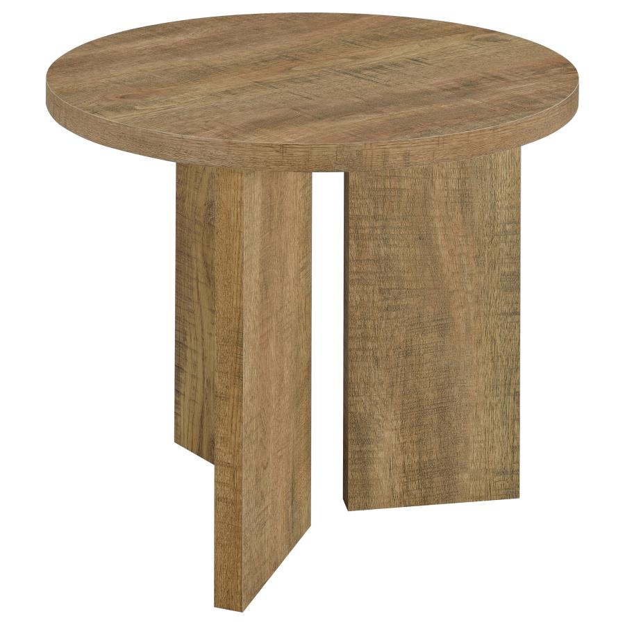Aragon 2-Piece Round Coffee and End Table Set Mango