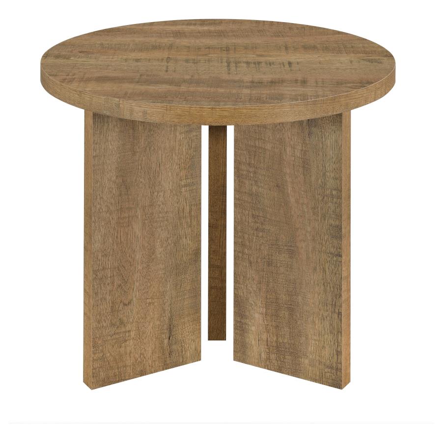 Aragon 2-Piece Round Coffee and End Table Set Mango