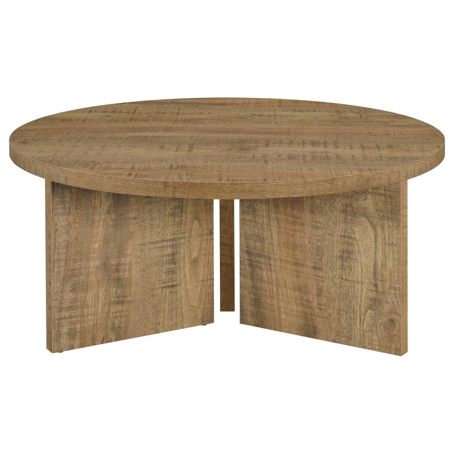 Aragon 2-Piece Round Coffee and End Table Set Mango