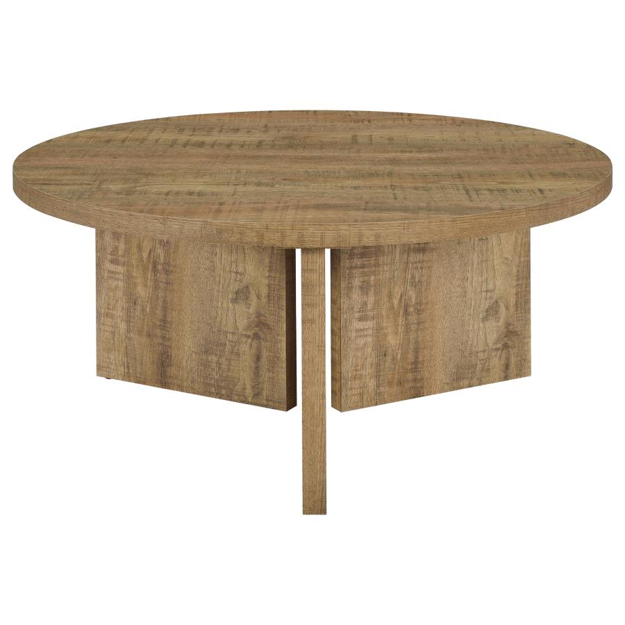 Aragon 2-Piece Round Coffee and End Table Set Mango