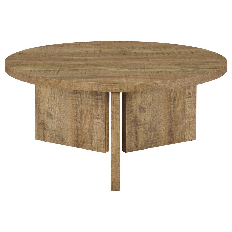 Aragon 2-Piece Round Coffee and End Table Set Mango