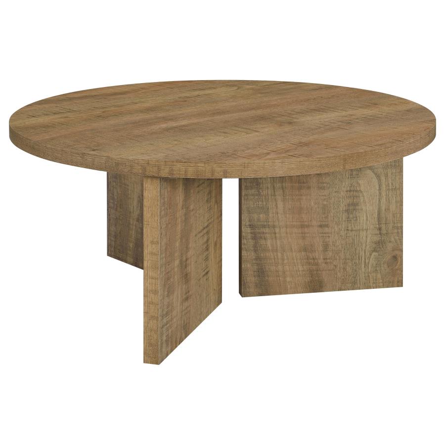 Aragon 3-Piece Round Coffee and End Table Set Mango