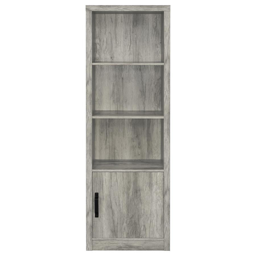 Burke 4-shelf Engineered Wood Media Tower Grey Driftwood