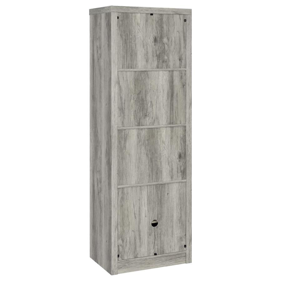 Burke 4-shelf Engineered Wood Media Tower Grey Driftwood