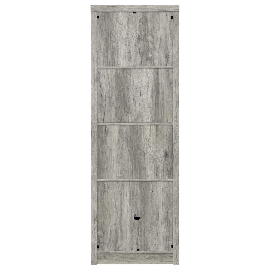 Burke 4-shelf Engineered Wood Media Tower Grey Driftwood