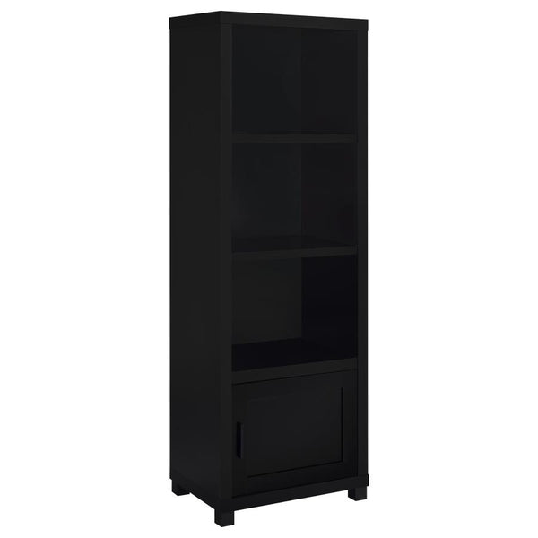 Sachin 3-shelf Engineered Wood Media Tower Black