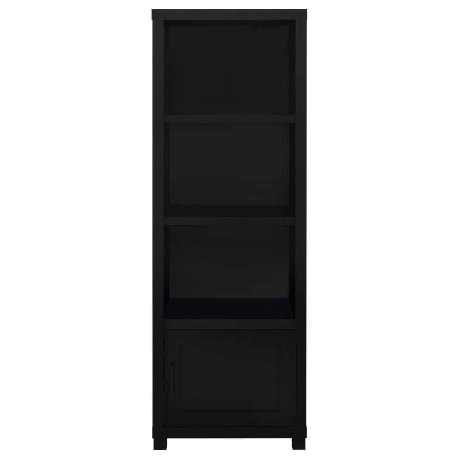 Sachin 3-shelf Engineered Wood Media Tower Black