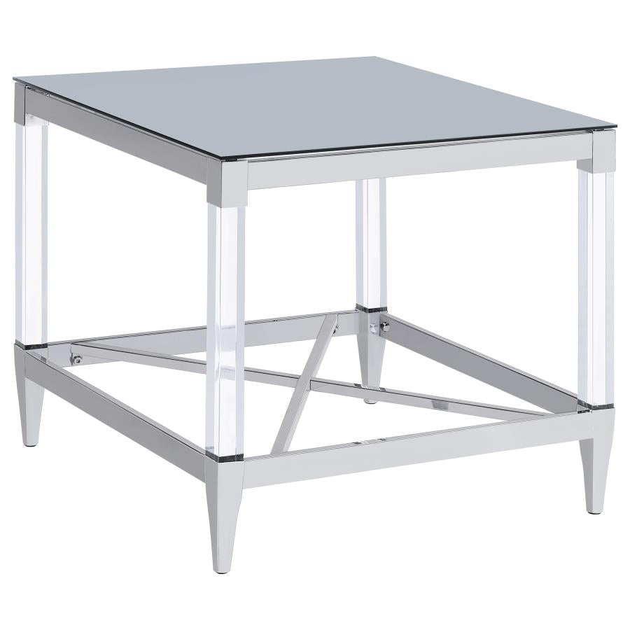 Lindley 3-piece Square Coffee and End Table Set Chrome