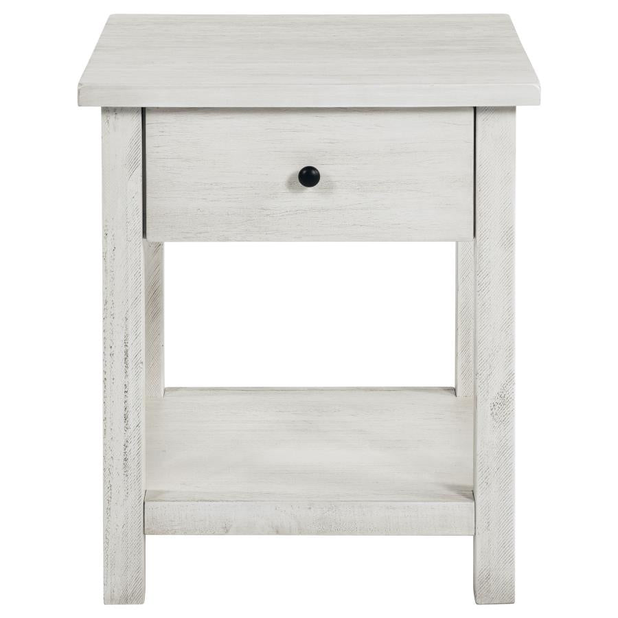 Payne 2-piece Coffee and 1-drawer End Table Set White