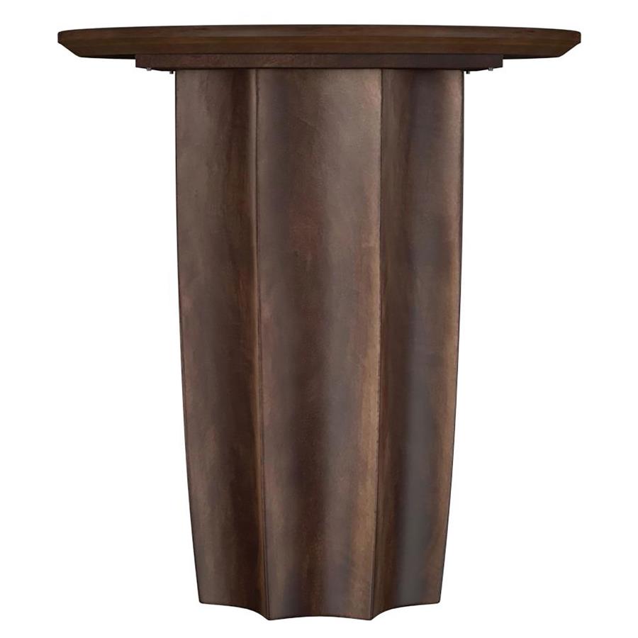 Cayenne Solid Mango Wood Accent Side End Table Walnut