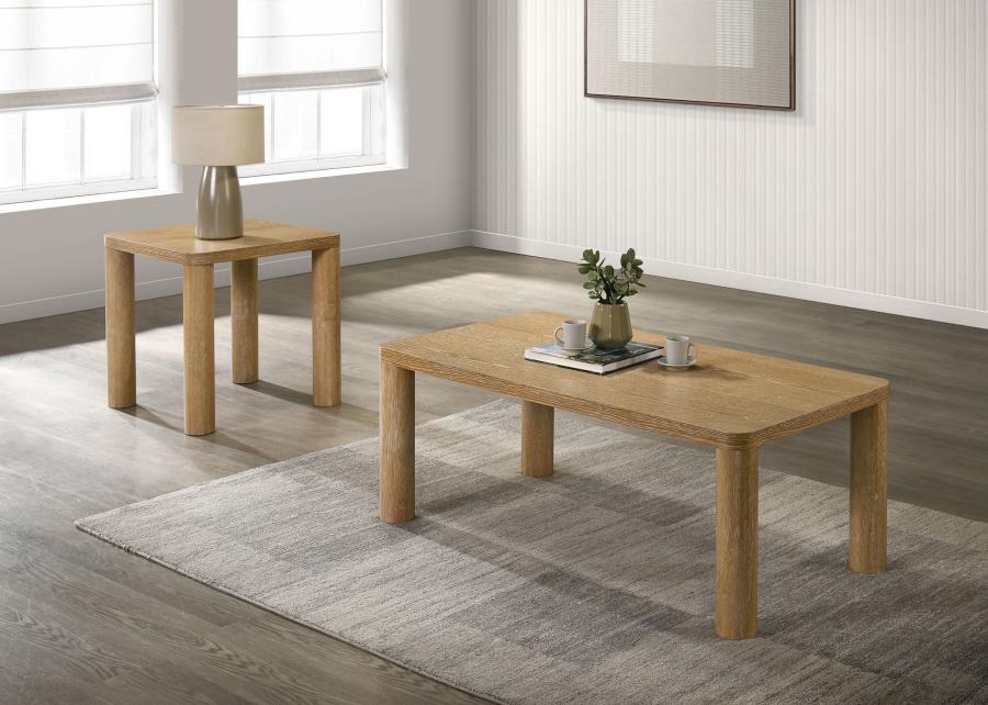 Castlewood Engineered Wood Cocktail Coffee Table Light Oak