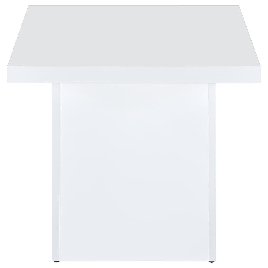 Devar 3-piece Square Coffee End Table Set White High Gloss