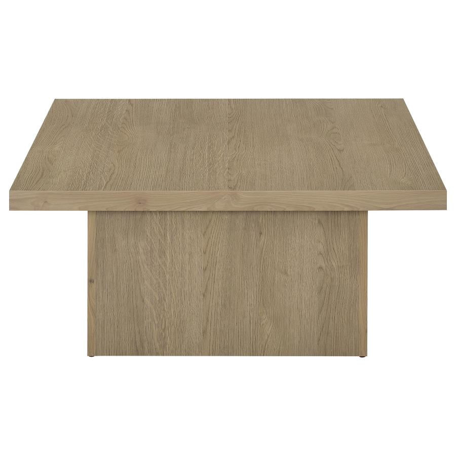 Devar 2-piece Square Cocktail Coffee End Table Set Latte