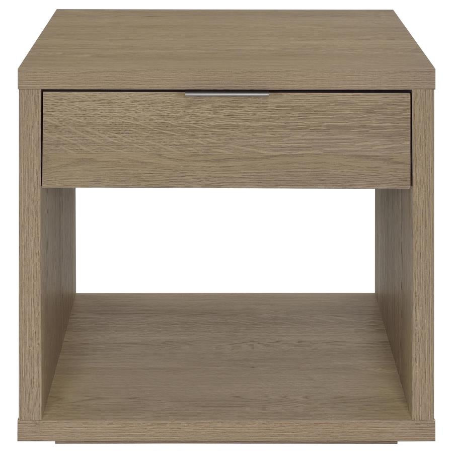 Ingram 2-Piece Coffee and End Table Set with Storage Latte