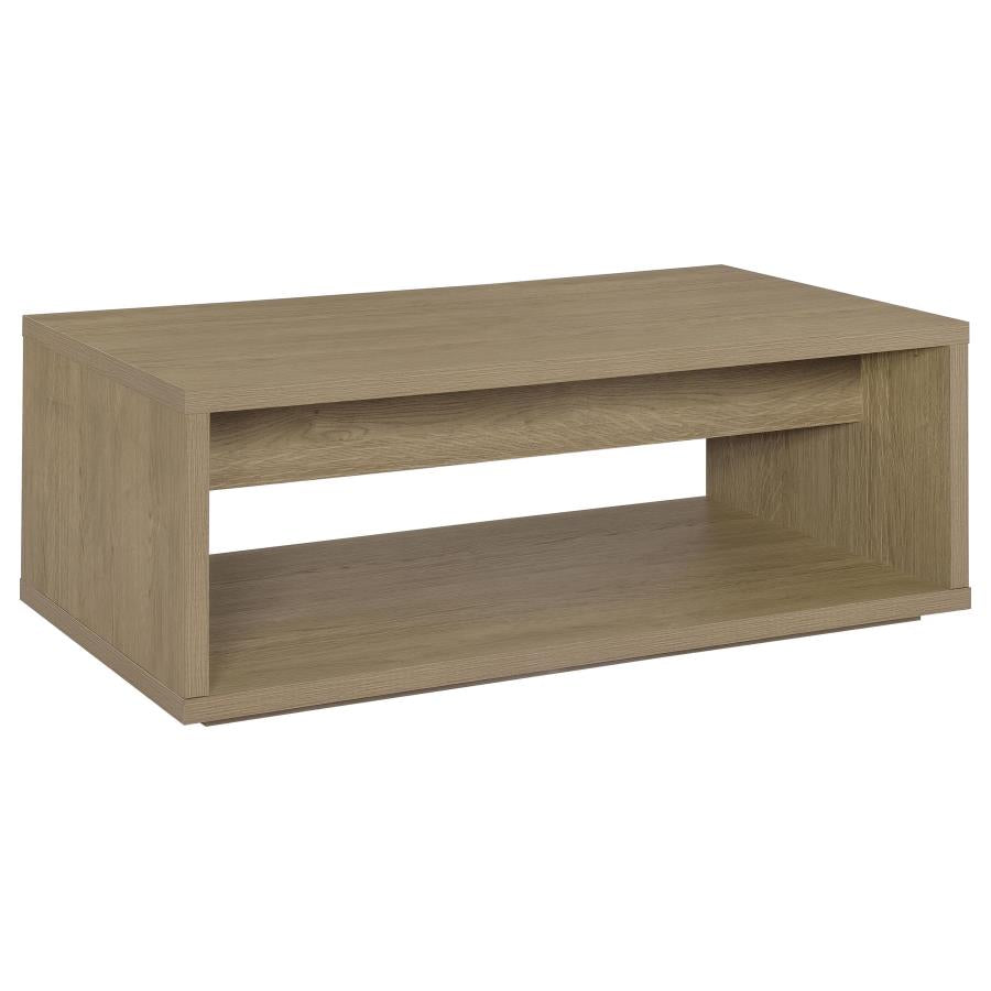 Ingram 2-Piece Coffee and End Table Set with Storage Latte