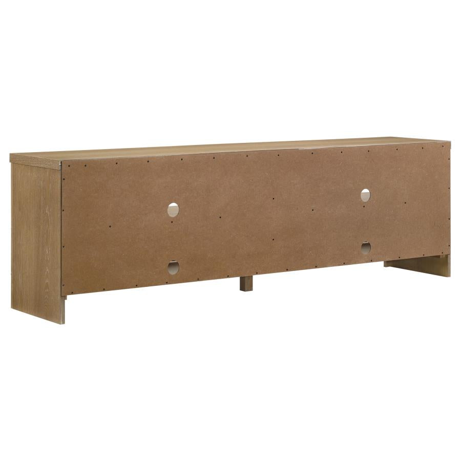 Brenham 79-inch 4-door TV Stand Media Console Washed Oak