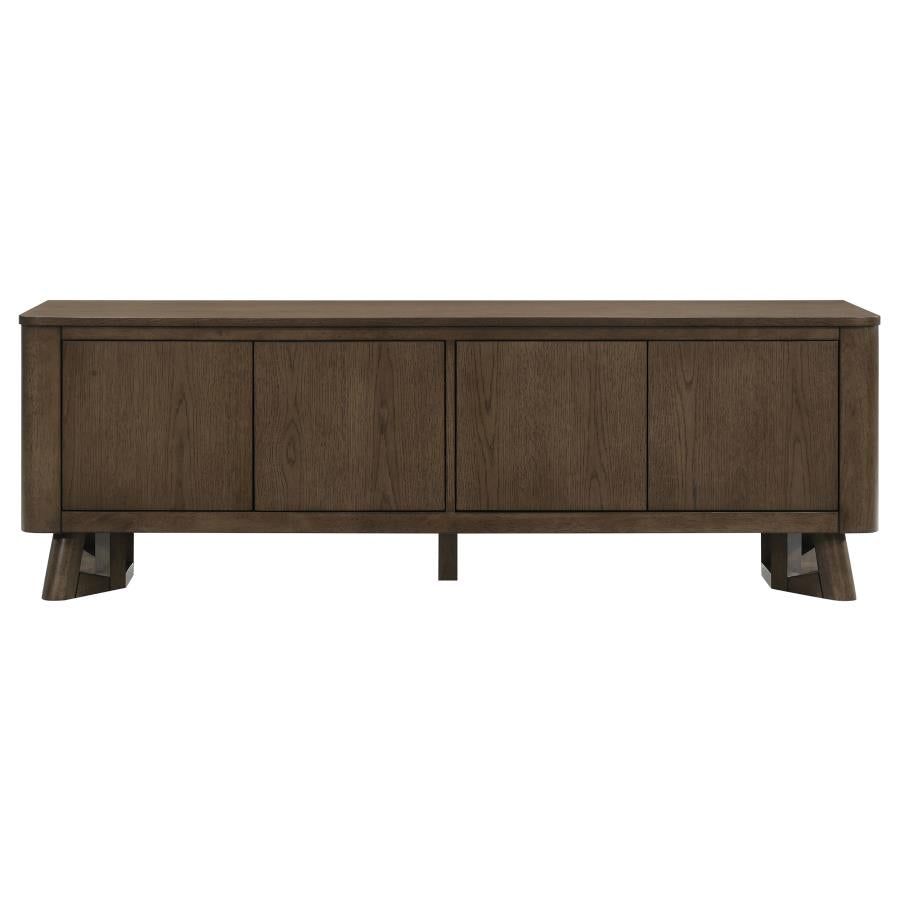 Trotter 71-inch 4-Door Wood TV Stand Media Console Brown