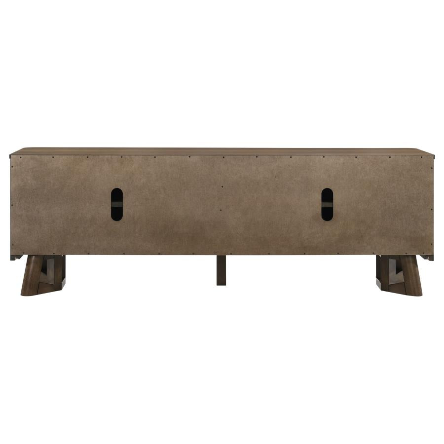 Trotter 71-inch 4-Door Wood TV Stand Media Console Brown