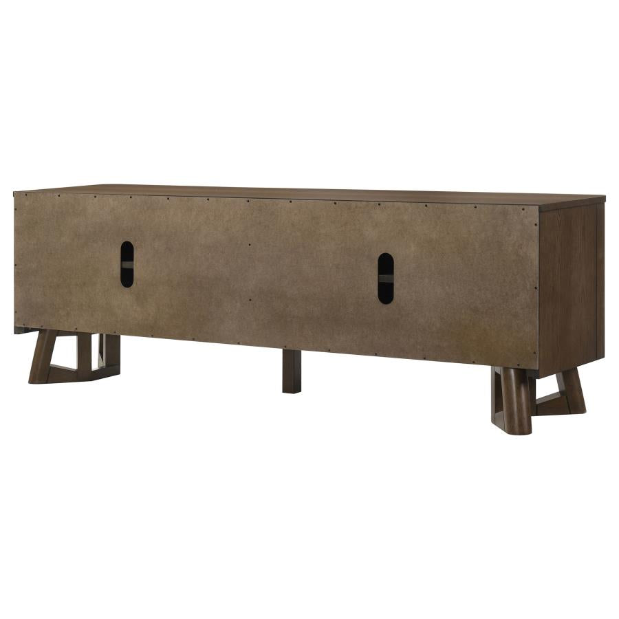 Trotter 71-inch 4-Door Wood TV Stand Media Console Brown