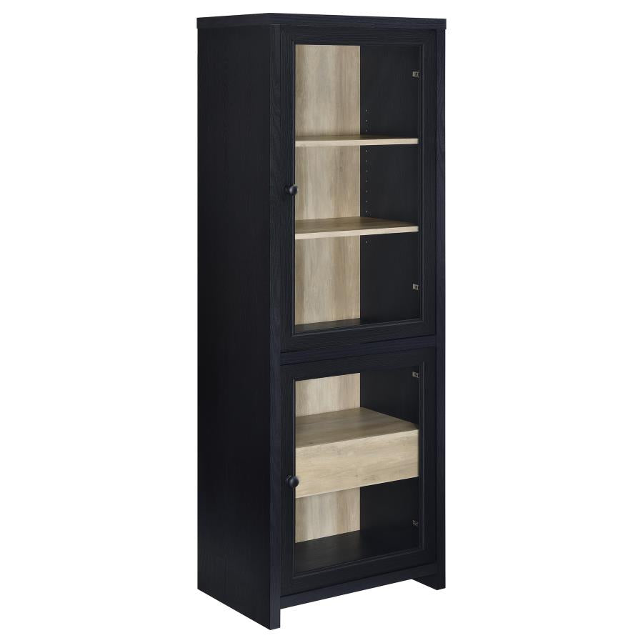 Denison 3-piece Entertainment Center 79-inch TV Stand Black