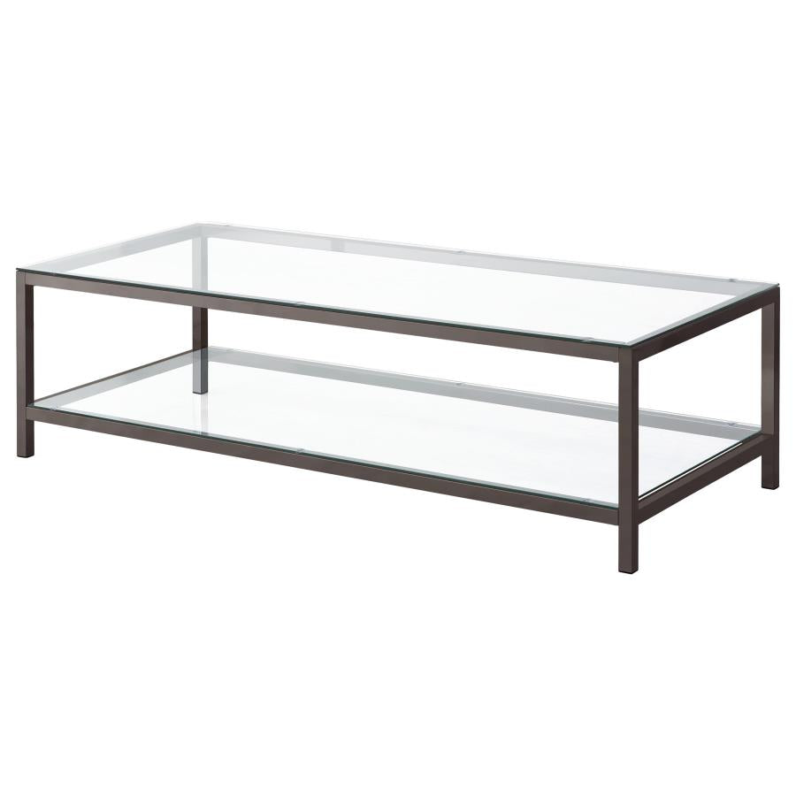 Trini 3-piece Coffee and End Table Set Black Nickel