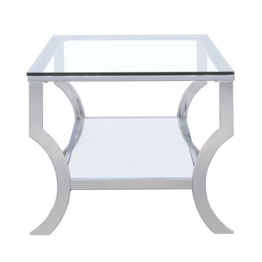 Saide Rectangular Glass Top Coffee Table Chrome