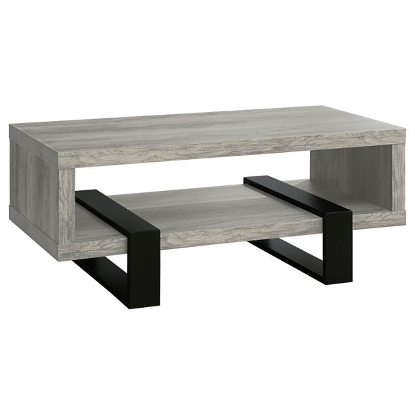 Dinard Engineered Wood Cocktail Coffee Table Grey Driftwood
