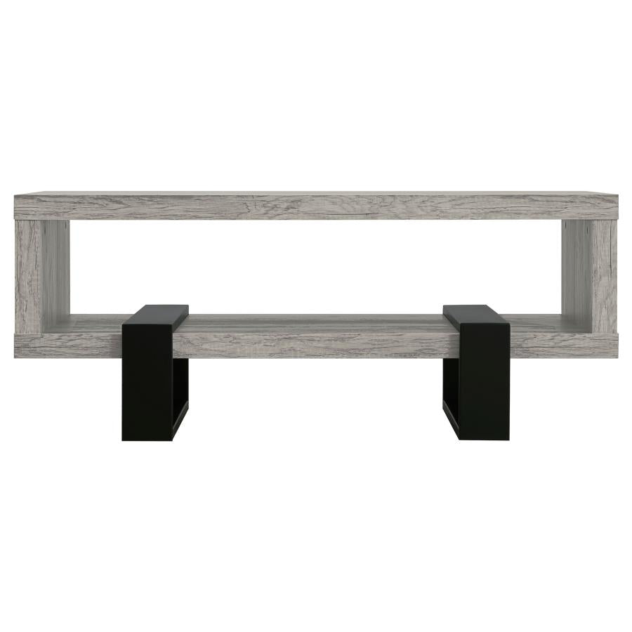 Dinard Engineered Wood Cocktail Coffee Table Grey Driftwood