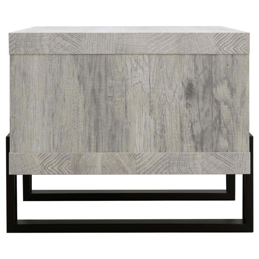 Dinard Engineered Wood Cocktail Coffee Table Grey Driftwood
