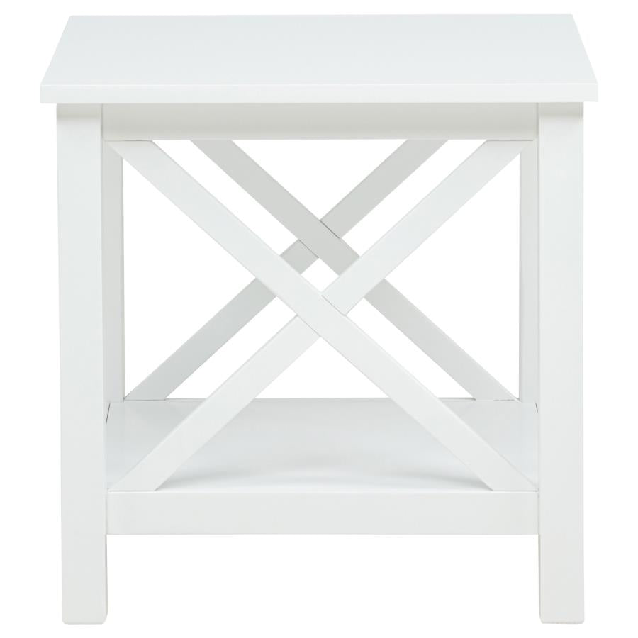 Skyview 2-piece Rectangular Lift Top Coffee Table Set White